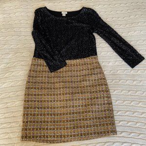 BUNDLE J. Crew Metallic Sequin skirt and top set